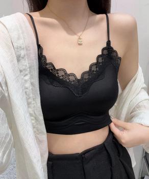 サテン調 チューブトップブラジャーレース 送料無料 即日発送-2