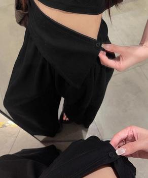 クロップド丈トップス ワイドパンツセット 送料無料 即日発送-4