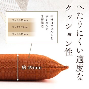 座布団 い草 約55×55cm2P 同色2枚組 日本製 抗菌防臭 湿度調整 蒸れにくい 涼しい モダン 大紬 千鳥座布団 送料無料-4
