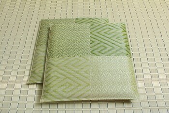 純国産 織込千鳥 い草座布団 約55×55cm×2P 同色2枚組 五風 送料無料-2