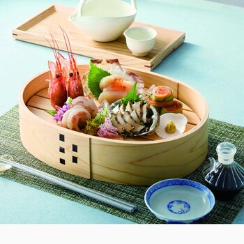 ひのき わっぱ 楕円 盛器 目皿付 大 日本製 送料無料-2