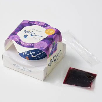 ホシフルーツ フルーツパーラーのジャムで味わう生乳アイス ミルクラウン 広島県産ブルーベリー 24個セット 送料無料-3