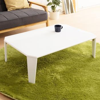 美しい鏡面加工リッチテーブル 幅90cm 机 つくえ モダン インテリア 折りたたみ 送料無料-1