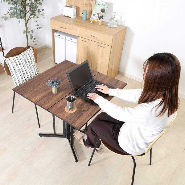 両バタマルチテーブルW80 ターニップ 送料無料-12
