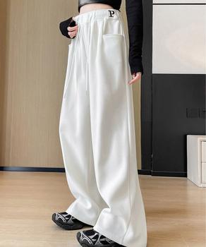 スウェットパンツ レディースワイドパンツ　ハイウエストイージーパンツ 着やせボトムス 送料無料 即日発送-6