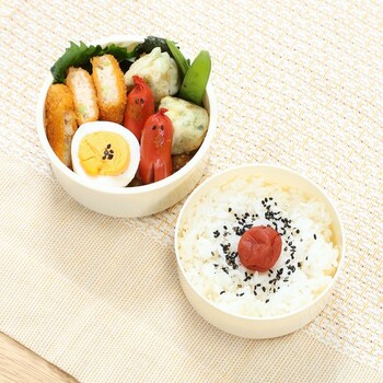 収納できるランチボックス2段 まる 3個セット 送料無料-3
