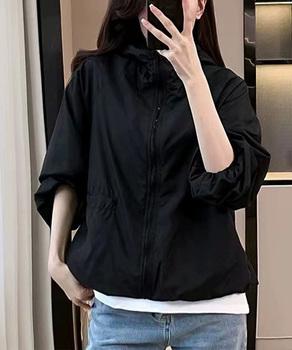 シアーフーディージャケットレディース夏服 送料無料 即日発送-2