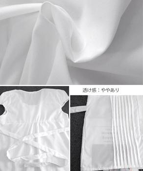 パフスリーブ プリーツリボンブラウス半袖 送料無料 即日発送-9