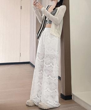 レース ワイドパンツ セクシー 春夏 送料無料 即日発送-1