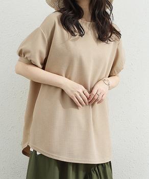ワッフルTシャツ半袖レディースゆったり夏 送料無料 即日発送-4