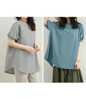 ワッフルTシャツ半袖レディースゆったり夏 送料無料 即日発送-5
