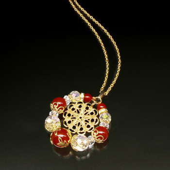 幸運多宝ペンダント 宝石パワーカード付き 送料無料-1