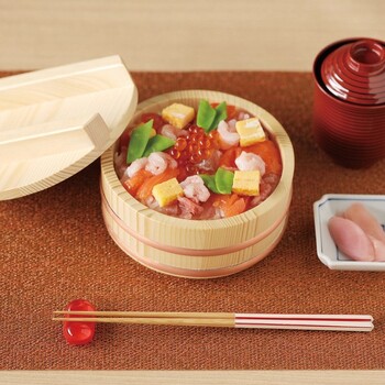 白木 ちらし桶 浅型 蓋付 送料無料-2