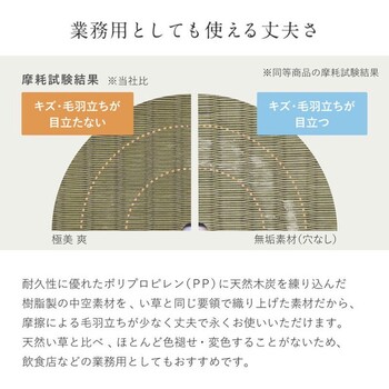 日本製 水拭きできるい草風座布団 炭入り 楽座 らくざ ブラック 約39×39cm 送料無料-6