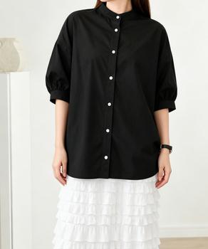 ボリュームスリーブシャツブラウス半袖春夏 送料無料 即日発送-2