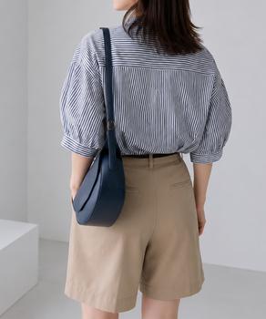 ボリュームスリーブシャツブラウス半袖春夏 送料無料 即日発送-6
