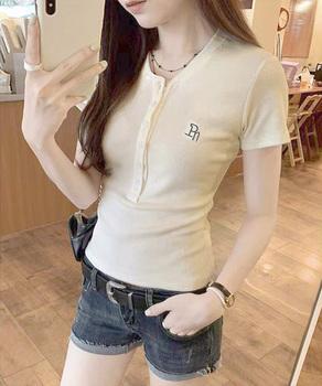 ヘンリーネックTシャツワンポイントロゴt 送料無料 即日発送-4