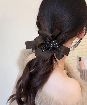 ヘアゴム 蝶結び シュシュ 送料無料 即日発送-2