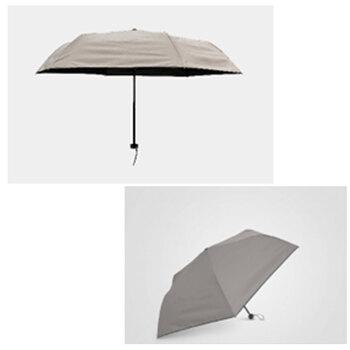 晴雨兼用 折り畳み日傘 軽量タイプ 約53cm スモーキーグレー 3個セット 送料無料-4