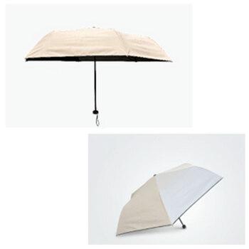 晴雨兼用 折り畳み日傘 軽量タイプ 約53cm ライトベージュ 3個セット 送料無料-4