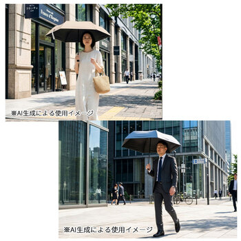 晴雨兼用 折り畳み日傘 軽量タイプ 約53cm ライトベージュ 3個セット 送料無料-5