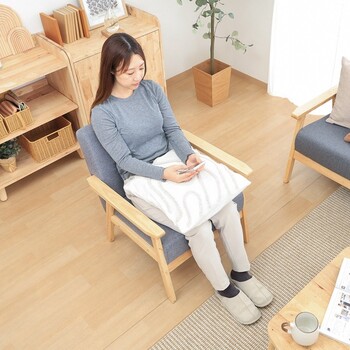 ソファー ファブリックソファ 1P リーフ 送料無料-3