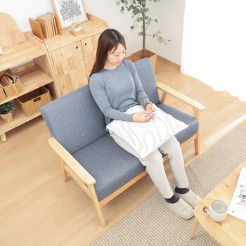 ソファー ファブリックソファ 2P リーフ 送料無料-3