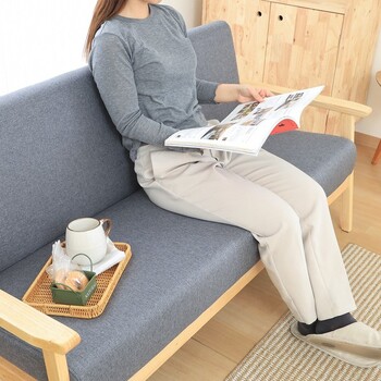 ソファー ファブリックソファ 3P リーフ 送料無料-4