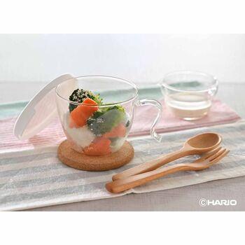 ガラスのレンジスープカップ ホワイト 2個セット 送料無料 即日発送-5