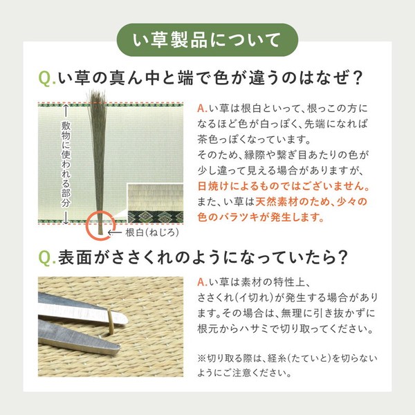 カーペット い草カーペット  本間6畳 柄上敷き 花ござ 市松柄風 清澄 せいちょう ブルー 江戸間 本間 送料無料-16