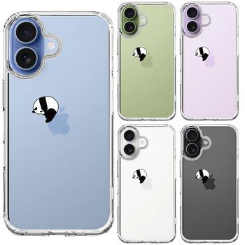 iPhone17 ケース クリア パンダ panda 跳び箱 体操 スマホケース 側面ソフト 背面ハード ハイブリッド 送料無料-1