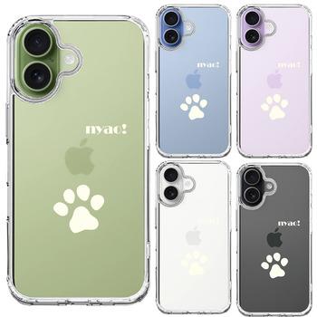 iPhone17 ケース クリア ねこ 猫 肉球 足跡 ライトイエロー スマホケース 側面ソフト 背面ハード ハイブリッド 送料無料-1