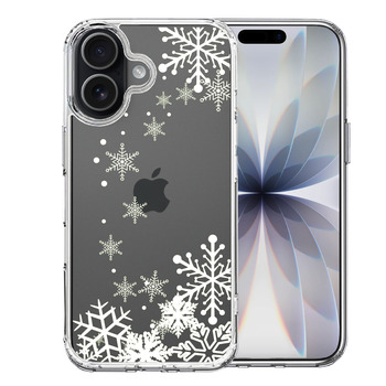 iPhone17 ケース クリア 雪の結晶 スマホケース 側面ソフト 背面ハード ハイブリッド 送料無料-0