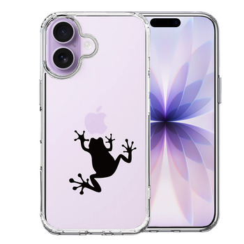 iPhone17 ケース クリア カエル 蛙 スマホケース 側面ソフト 背面ハード ハイブリッド  送料無料-0