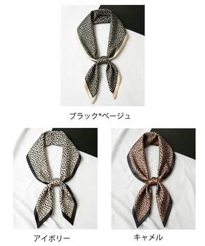 レオパード柄 スカーフ 上品首巻き 通勤 送料無料 即日発送-1