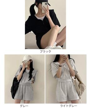 スウェットセットアップレディース半袖夏服 送料無料 即日発送-1
