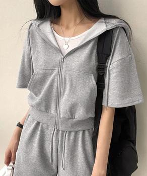 スウェットセットアップレディース半袖夏服 送料無料 即日発送-5