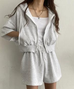 スウェットセットアップレディース半袖夏服 送料無料 即日発送-6