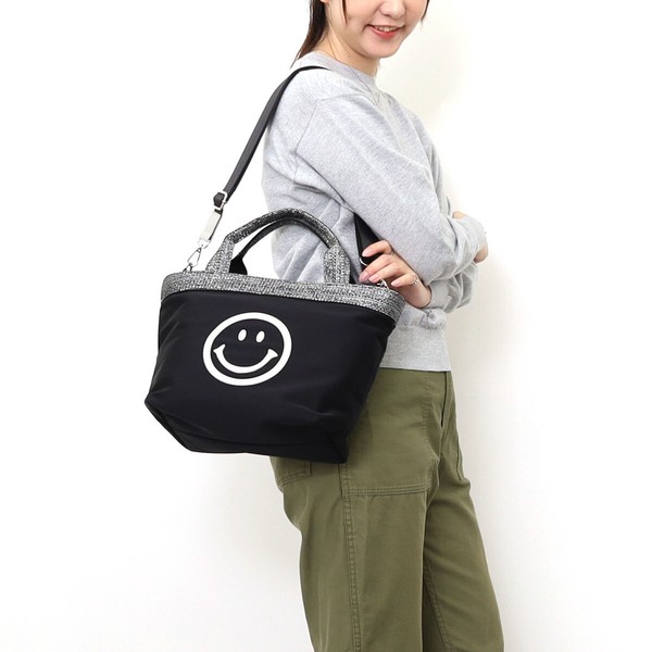 SMILEY ダイバー素材トートバッグ 2026新作 COOCO 送料無料 即日発送-19