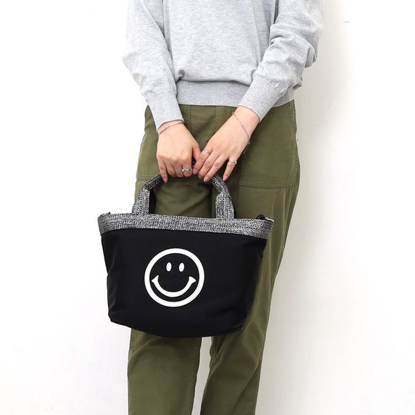 SMILEY ダイバー素材トートバッグ 2026新作 COOCO 送料無料 即日発送-21