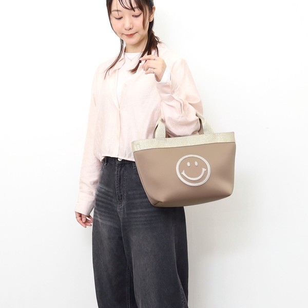 SMILEY ダイバー素材トートバッグ 2026新作 COOCO 送料無料 即日発送-22