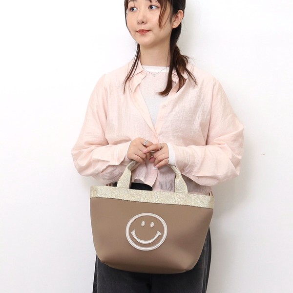 SMILEY ダイバー素材トートバッグ 2026新作 COOCO 送料無料 即日発送-23