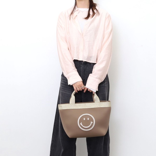 SMILEY ダイバー素材トートバッグ 2026新作 COOCO 送料無料 即日発送-24