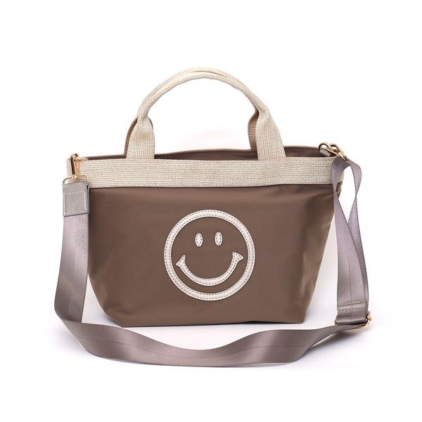 SMILEY ダイバー素材トートバッグ 2026新作 COOCO 送料無料 即日発送-2