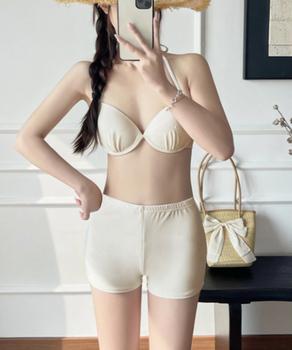 ビキニ3点セット花柄シアーワンピース付き 送料無料 即日発送-4