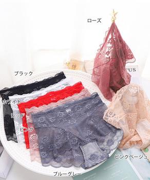 総レースショーツ セクシーシアーショーツ 送料無料 即日発送-1