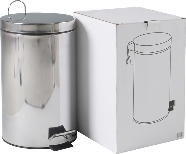 ステンレス ラウンド ペダルペール 12L 送料無料-4