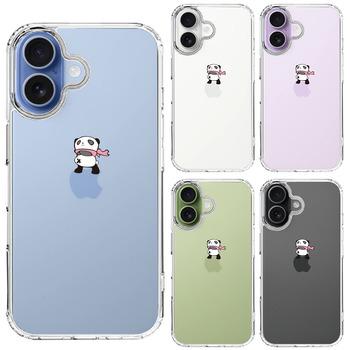 iPhone17 ケース クリア さすらい パンダ スマホケース 側面ソフト 背面ハード ハイブリッド  送料無料-1