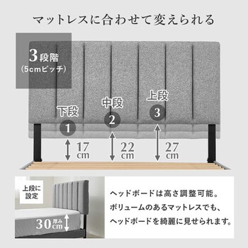 セミダブルファブリックベッドMB 5391SD IV 送料無料-6