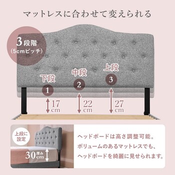 セミダブルファブリックベッドMB 5390SD IV 送料無料-8